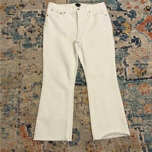J. Crew Women's Mid-Rise Flare Crop Denim - Size 30